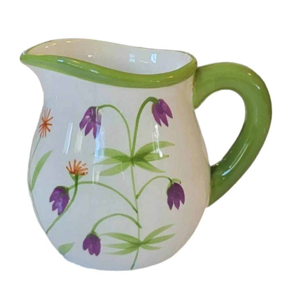 Bella Casa By Ganz Green Floral Patterned Creamer & Sugar Bowl Set